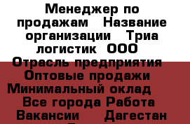 Менеджер по продажам › Название организации ­ Триа логистик, ООО › Отрасль предприятия ­ Оптовые продажи › Минимальный оклад ­ 1 - Все города Работа » Вакансии   . Дагестан респ.,Дагестанские Огни г.